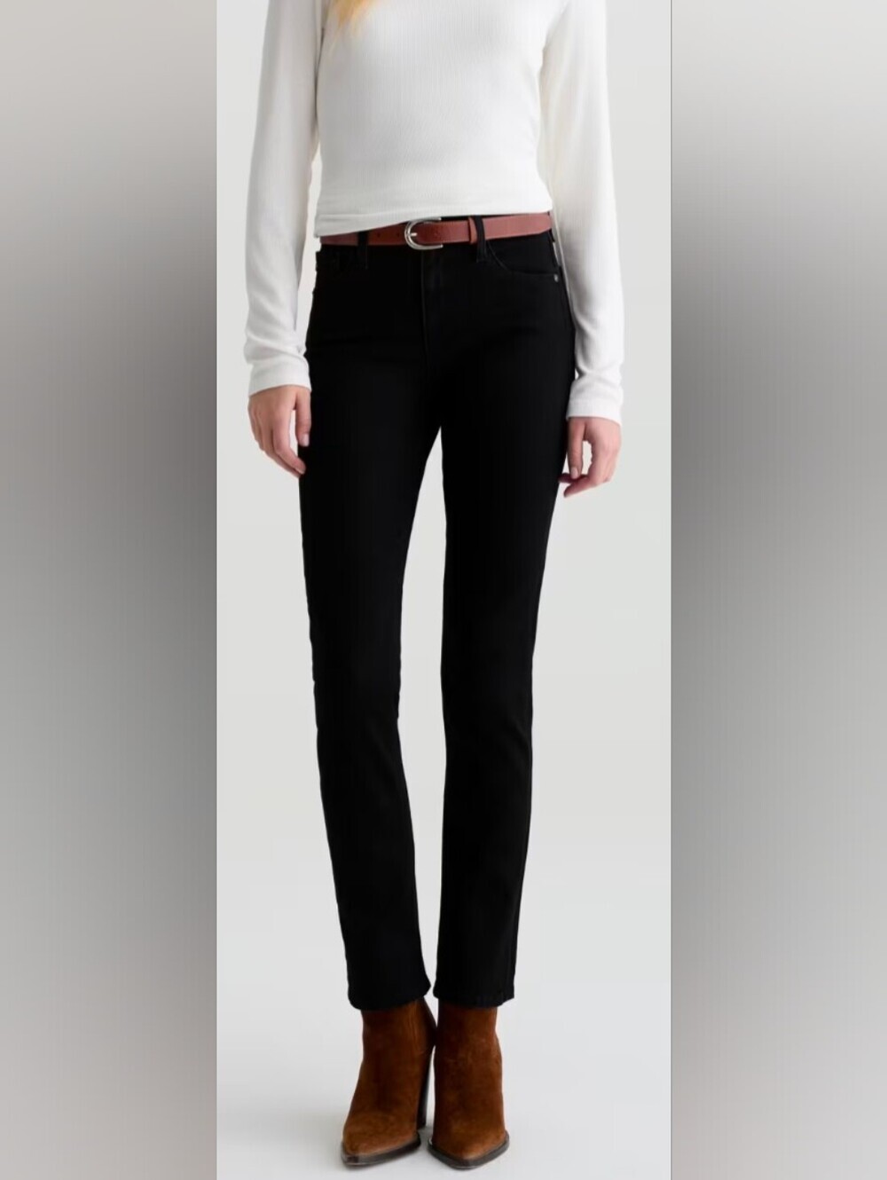 AG Black Mari High Rise Slim Straight 30